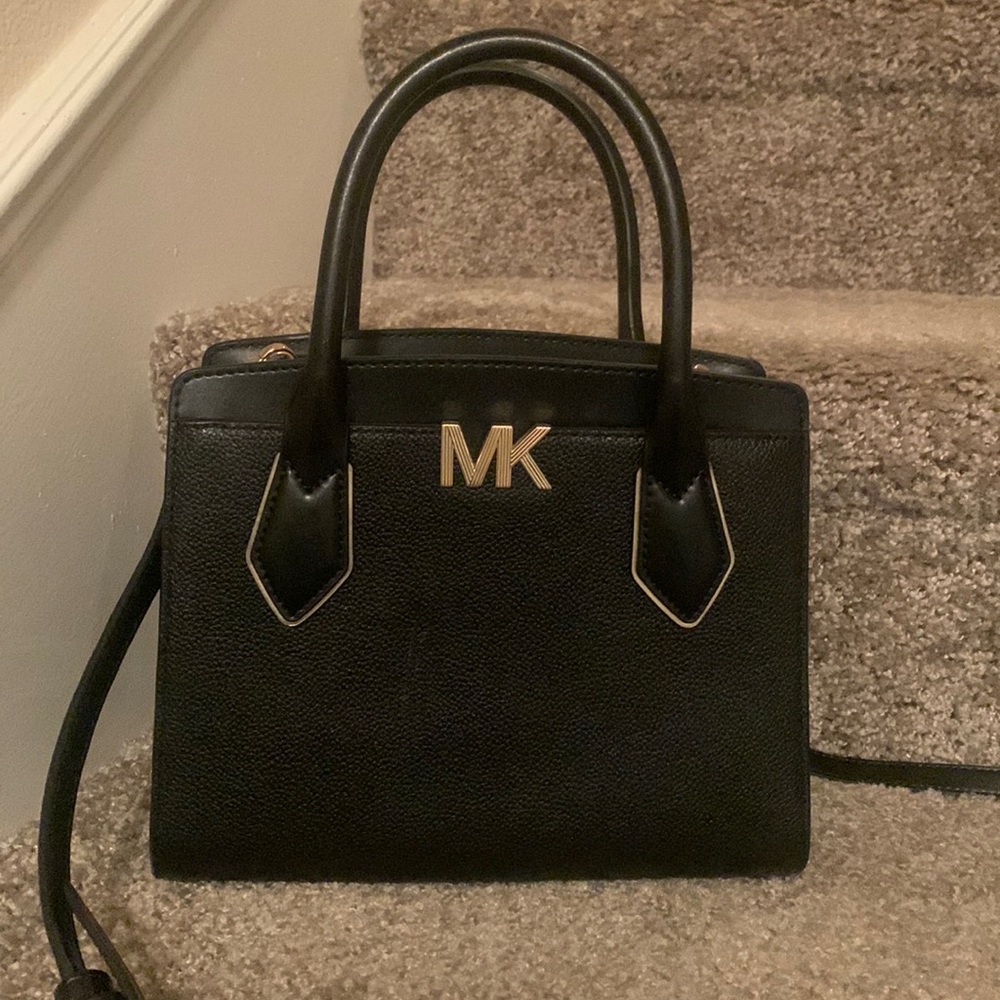 Michael Kors Black Leather purse with strap